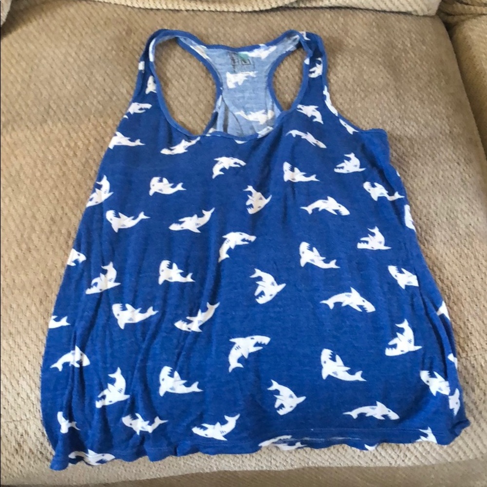 Shark design tank top